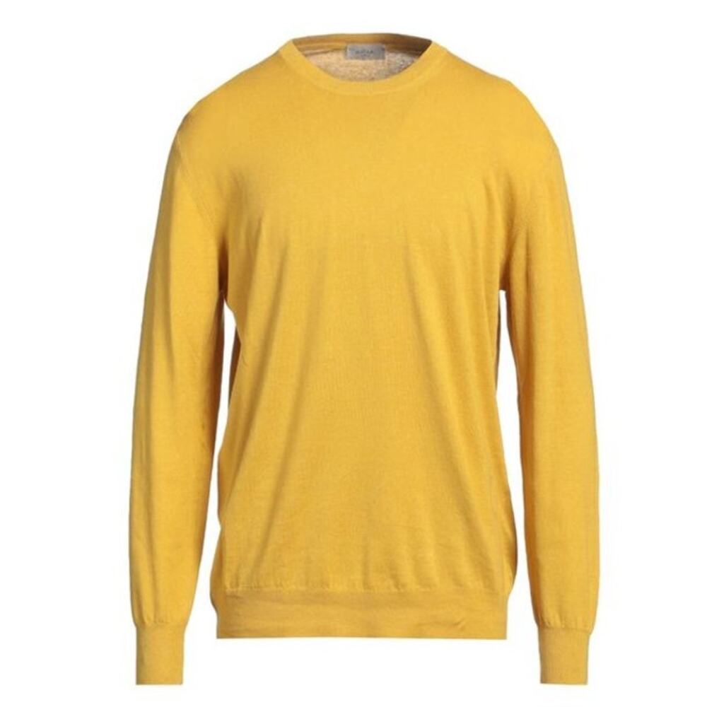 NWT Altea Long Sleeve Crew Neck Pullover Knit Sweater Yellow Men's Size XXXL